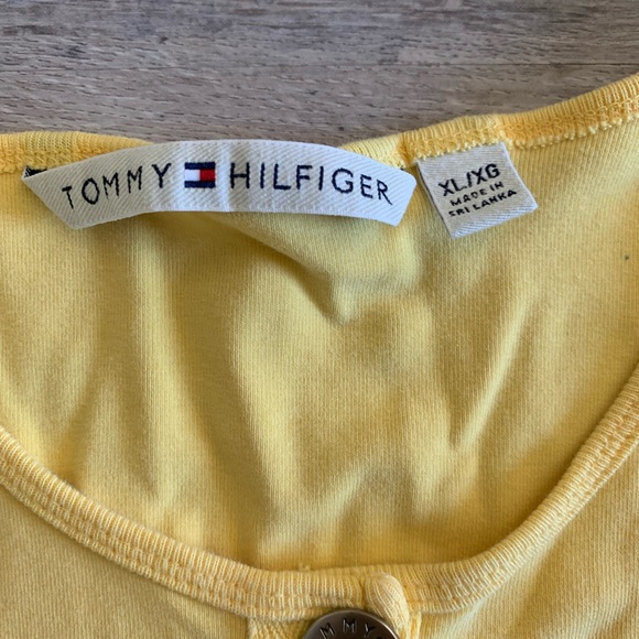 Vintage Tommy Hilfiger yellow shirt size XL EUC 🌼 B59 - Picture 5 of 9
